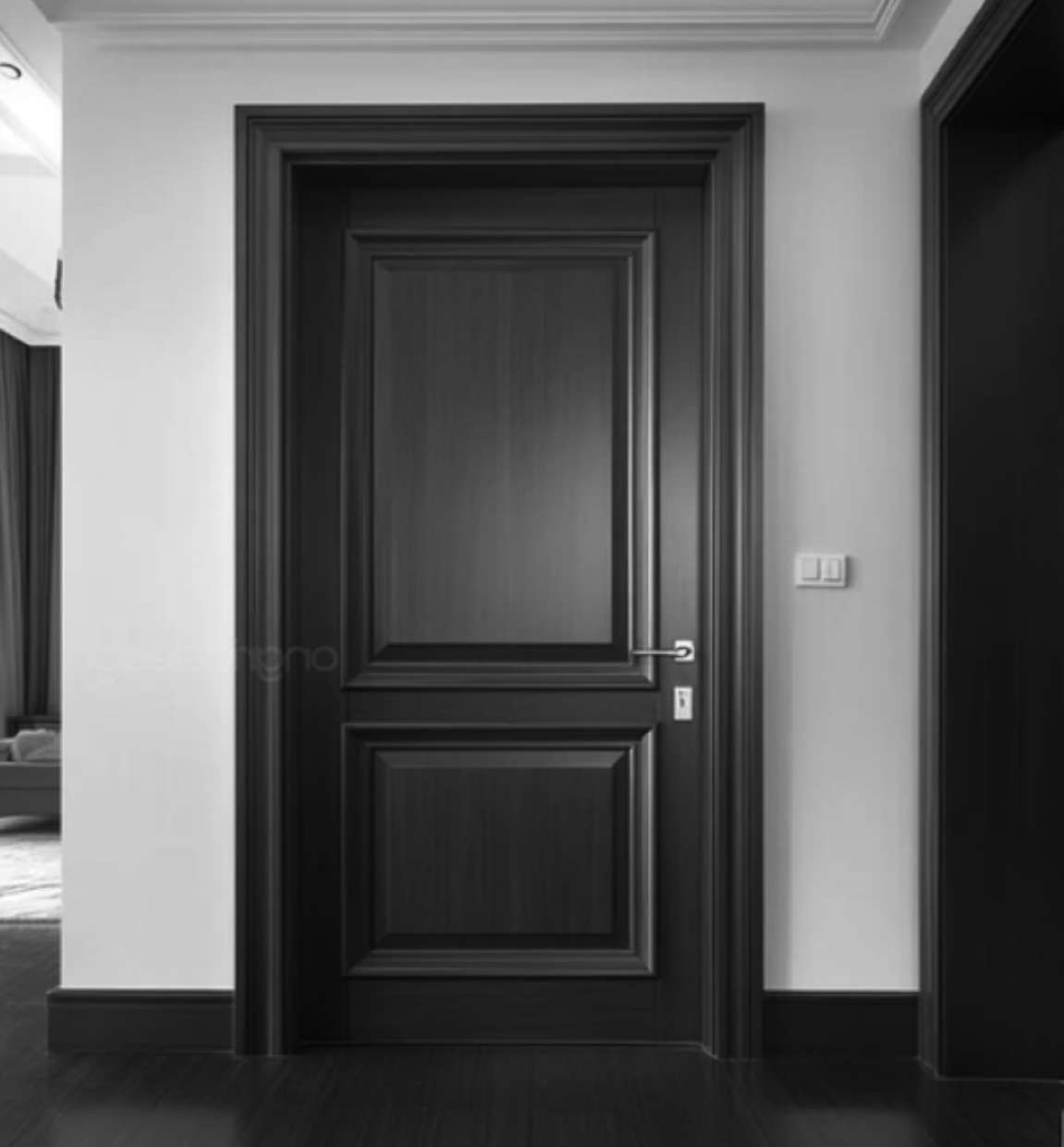 Black panel door