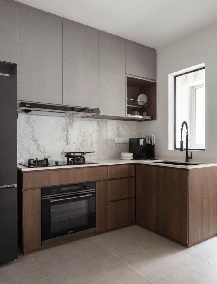 Modern fitted kitchen cabinets